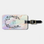 Étiquette À Bagage Balise de bagages à fleurs minimale (Devant horizontal)