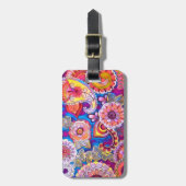 Étiquette À Bagage Balise de bagages acrylique couleur Paisley (Devant Vertical)