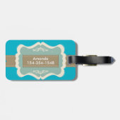 Étiquette À Bagage Balise de bagages Arrière - plan Sea Life (Dos horizontal)