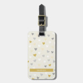 Étiquette À Bagage Balise de bagages Coeurs d'amour personnalisés (Devant Vertical)