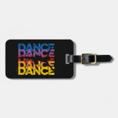 Étiquette À Bagage Balise de bagages Danse et Lettres (Danse) (Devant horizontal)