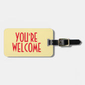 Étiquette À Bagage Balise de bagages de bienvenue avec bracelet en cu (Devant horizontal)