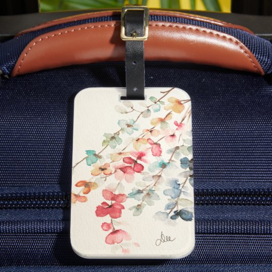 Étiquette À Bagage Balise de bagages de cascade florale (Insitu Rectoal 2)
