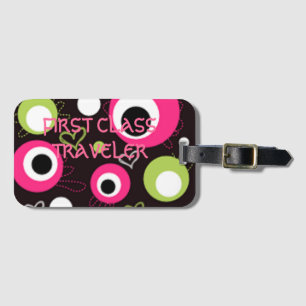 ÉTIQUETTE À BAGAGE BALISE DE BAGAGES DE COLLECTION À PETITS POIS
