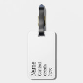 Étiquette À Bagage Balise de bagages de ski personnalisable (Dos Vertical)