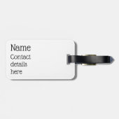 Étiquette À Bagage Balise de bagages de ski personnalisable (Dos horizontal)