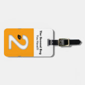 Étiquette À Bagage Balise de bagages de voyage de monogramme personna (Devant horizontal)