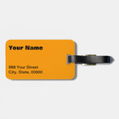 Étiquette À Bagage Balise de bagages de voyage de monogramme personna (Dos horizontal)