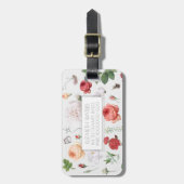 Étiquette À Bagage BALISE DE BAGAGES DE VOYAGE rose (Devant Vertical)