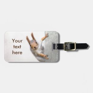 Étiquette À Bagage Balise de bagages d'écureuil curieux