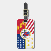 Étiquette À Bagage Balise de bagages Drapeau de Detroit, Michigan (Devant Vertical)