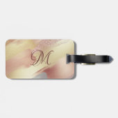 Étiquette À Bagage Balise de bagages en or Rose d'or Faux (Dos horizontal)