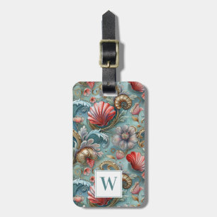 Étiquette À Bagage Balise de bagages Floral Ocean