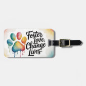 Étiquette À Bagage Balise de bagages Foster Love - Offre de volontari (Devant horizontal)