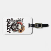 Étiquette À Bagage Balise de bagages magnifique mais fou (Devant horizontal)