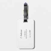 Étiquette À Bagage Balise de bagages Mongrammed de l'encombrement de  (Dos Vertical)