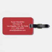 Étiquette À Bagage Balise de bagages Monogramme classique (Dos horizontal)