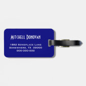 Étiquette À Bagage Balise de bagages Monogramme pour hommes (Dos horizontal)