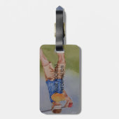 ÉTIQUETTE À BAGAGE BALISE DE BAGAGES PERSONNALISÉE GOLF SWING (Dos Vertical)