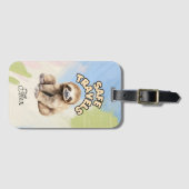 ÉTIQUETTE À BAGAGE BALISE DE BAGAGES PERSONNALISÉE (SLOTH) (Devant Horizontal)