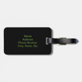 Étiquette À Bagage Balise de bagages Serpent Vert Personnalisé (Dos horizontal)