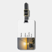 Étiquette À Bagage Balise de bagages Sunset Sailboat Shipwreck Gulf B (Devant Vertical)