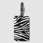 Étiquette À Bagage Balise de bagages Zebra Print (Devant Vertical)