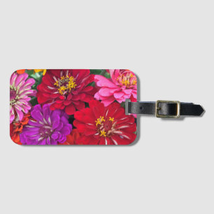 Étiquette À Bagage Balise de bagages Zinnia Flowers