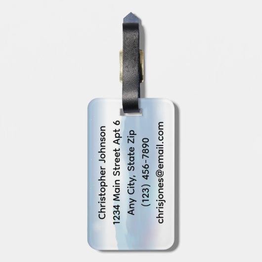 Étiquette À Bagage Balise de conception de ski de fond (Dos Vertical)