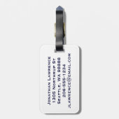 Étiquette À Bagage Balise de conception de ski patriotique (Dos Vertical)