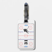 Étiquette À Bagage Balise de hockey personnalisé (Dos Vertical)