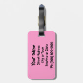 Étiquette À Bagage Balise de la fille de dessin castor visage (Dos Vertical)