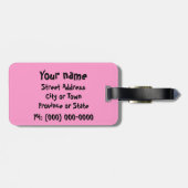 Étiquette À Bagage Balise de la fille de dessin castor visage (Dos horizontal)