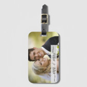 Étiquette À Bagage Balise de mariage élégante personnalisée (Devant Vertical)