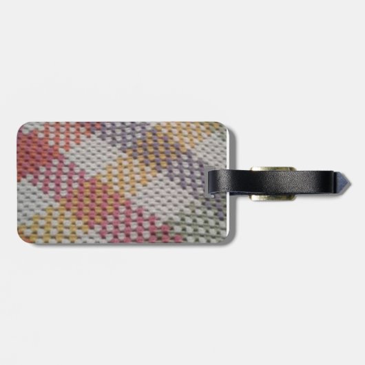 Étiquette À Bagage Balise de mise en commun de bagages Granny Stitch (Dos horizontal)