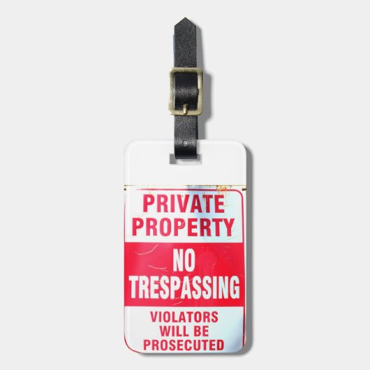 Étiquette À Bagage balise de propriété privée (Devant Vertical)