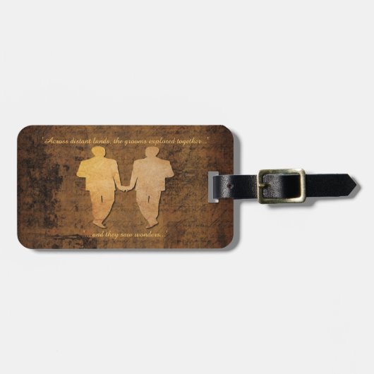 Étiquette À Bagage Balise de remise pour Mariage gay (Devant horizontal)