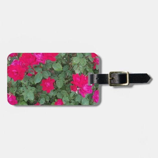 Étiquette À Bagage Balise de sac à bagages à fleurs magnifiques (Devant horizontal)