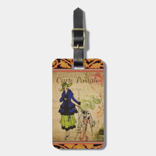 Étiquette À Bagage Balise de sac de carte postale française