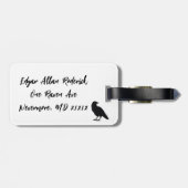 Étiquette À Bagage Balise de sac personnalisé Raven Bird | Balise de  (Dos horizontal)