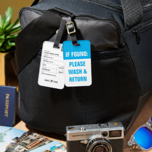 Étiquette À Bagage BALISE DE SAC - S'il est trouvé : S'il vous plaît