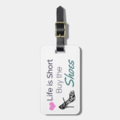 Étiquette À Bagage Balise de valise de citation de chaussures amusant (Devant Vertical)