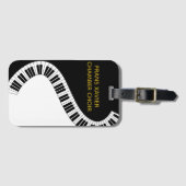 Étiquette À Bagage Balise de votre chorale Nom Piano Music (Devant Horizontal)
