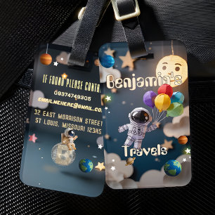Étiquette À Bagage Balise de voyage spatial personnalisé pour les bag