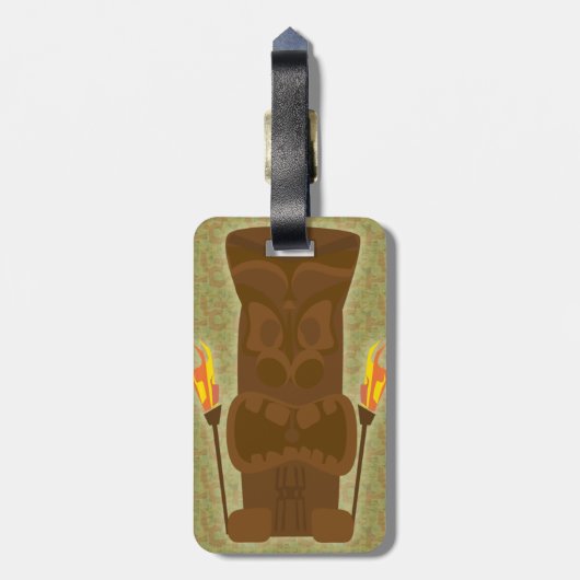 Étiquette À Bagage Balise de voyage Totalement Tiki (Dos Vertical)