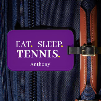 Étiquette À Bagage Balise Dégustation Personnalisée Tennis Violet