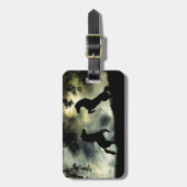 Étiquette À Bagage Balise Deux Chevaux sauvages (Devant Vertical)