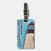 Étiquette À Bagage Balise Dice Head Lighthouse Luggouse (Devant Vertical)