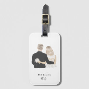 Étiquette À Bagage Balise d'illustration de mariage et de chambre