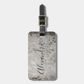 Étiquette À Bagage Balise d'impression des bagages en argent personna (Devant Vertical)